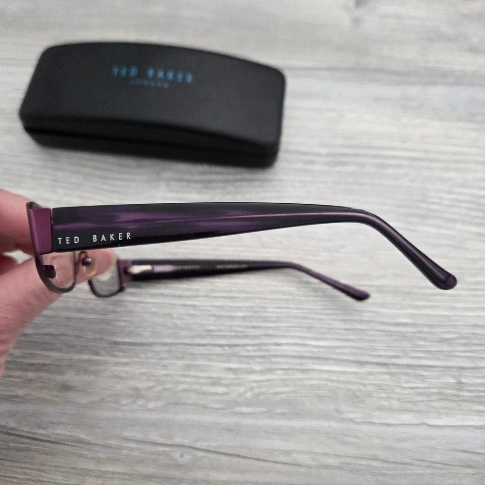 Ted Baker Kassady B203 Eyeglass Frames Violet Rectangular Womens 52-17-135
